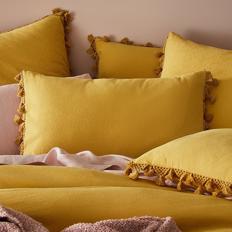 Farrow Tassel Mustard Quilt Cover Separates