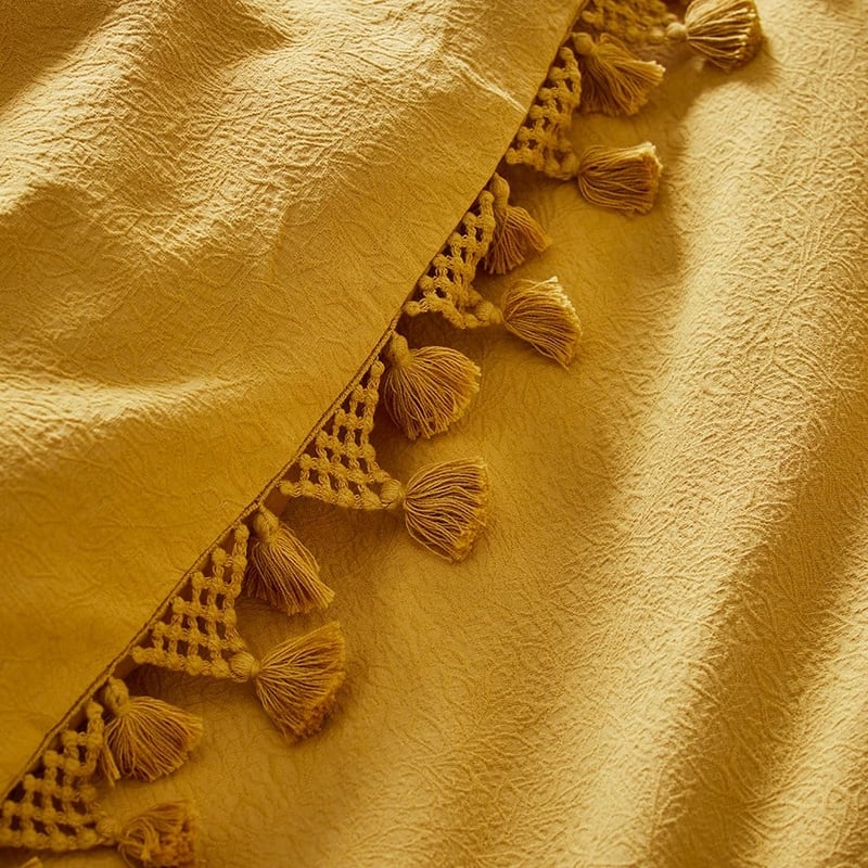 Farrow Tassel Mustard Quilt Cover Separates