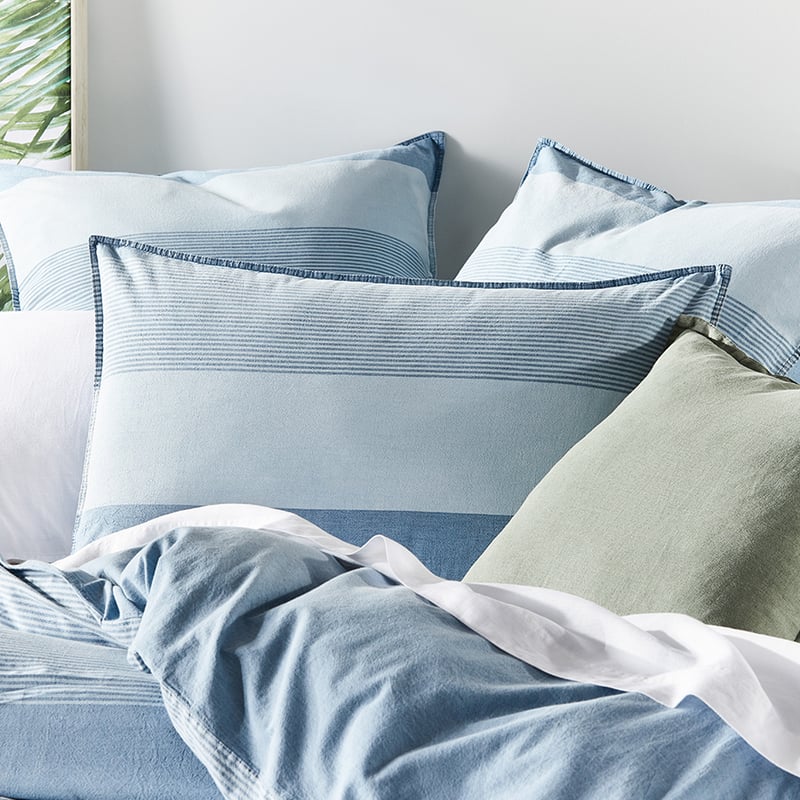 Marina Stripe Ocean Quilt Cover Set + Separates