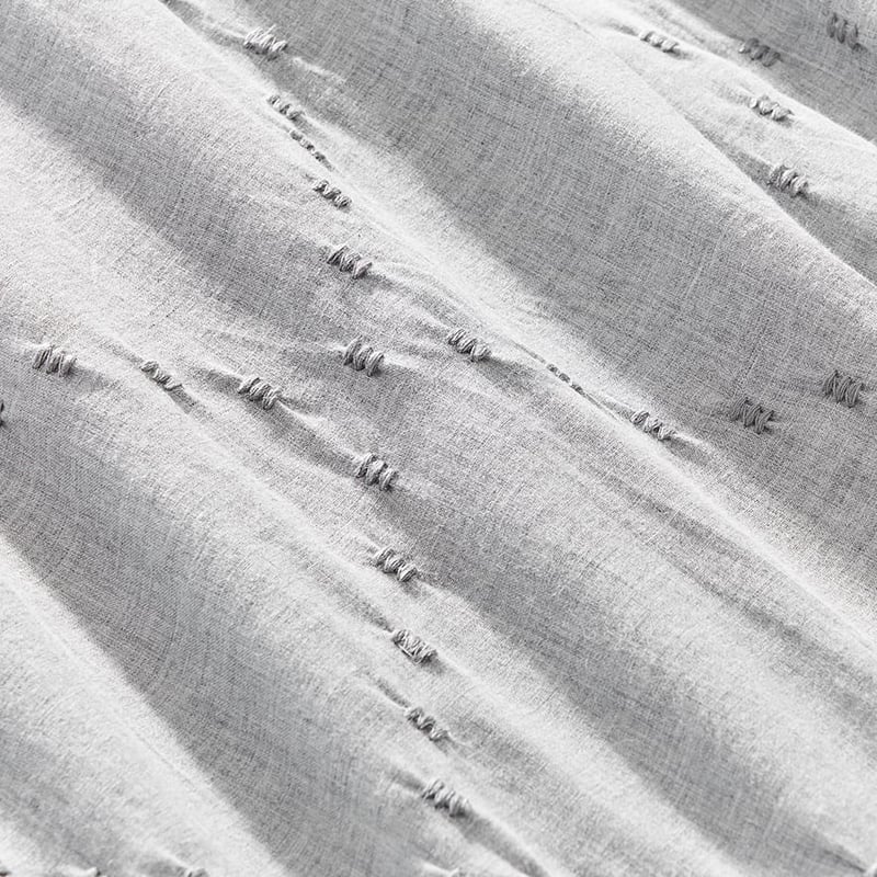 Delta Embroidered Grey Marle Quilt Cover Set + Separates