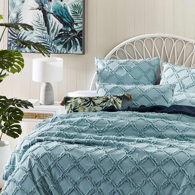 Flynn Blue Fog Quilt Cover Separates