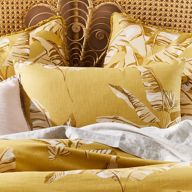 Banana Leaf Mustard Quilt Cover Set + Separates
