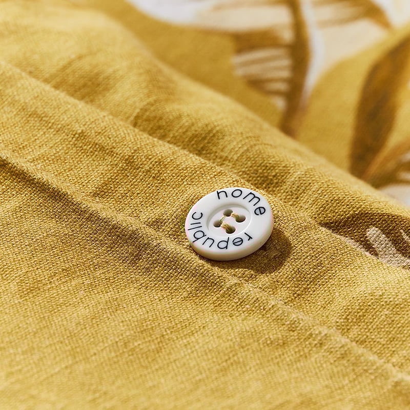 Banana Leaf Mustard Quilt Cover Set + Separates