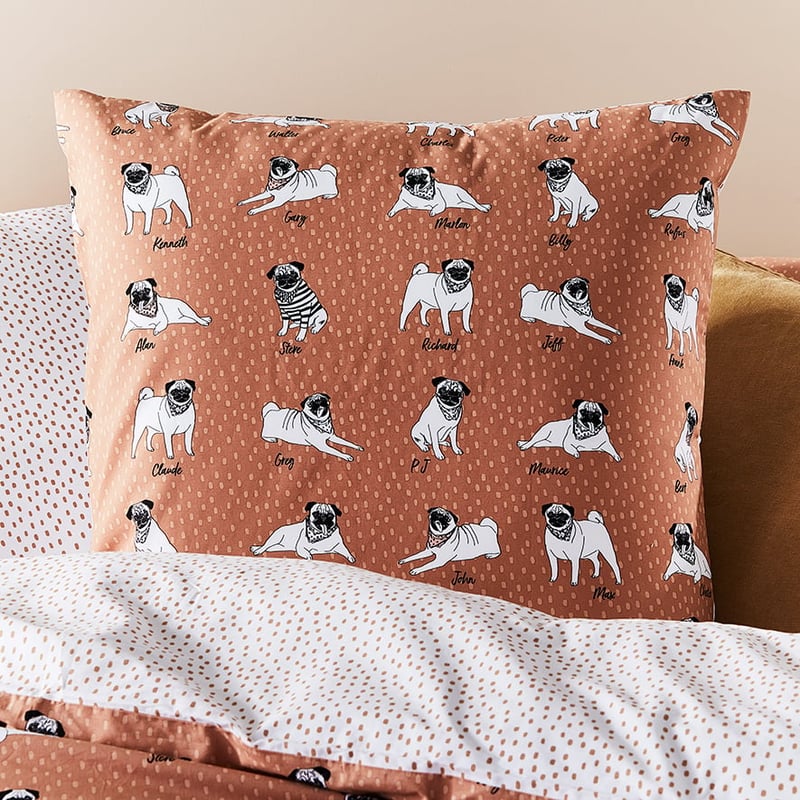 PJ Pug Clay Quilt Cover Set + Separates