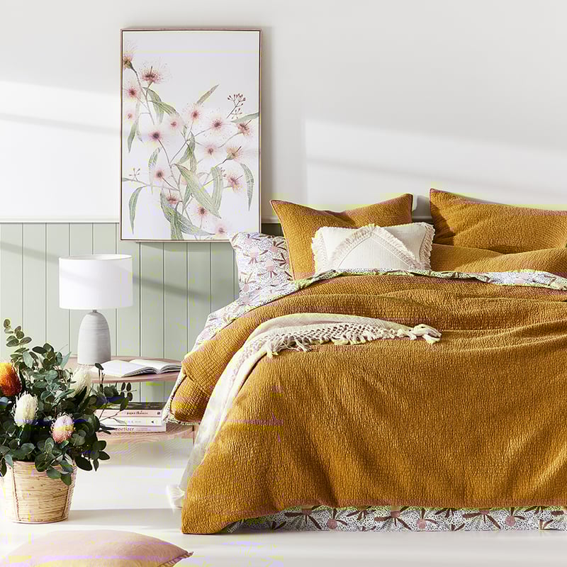 Carter Mustard Quilted Quilt Cover Separates