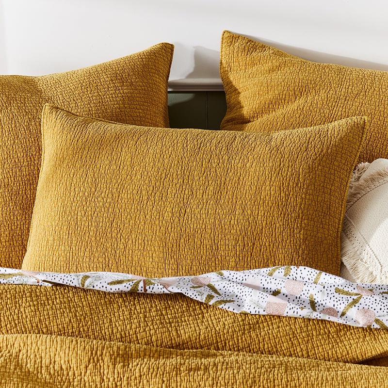 Carter Mustard Quilted Quilt Cover Separates