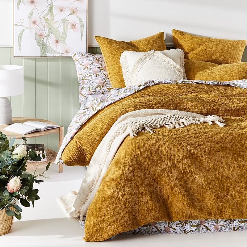 Carter Mustard Quilted Quilt Cover Separates