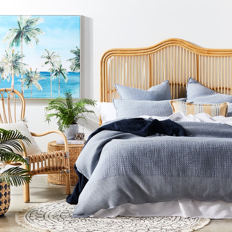 Cameo Blue Quilted Quilt Cover Separates