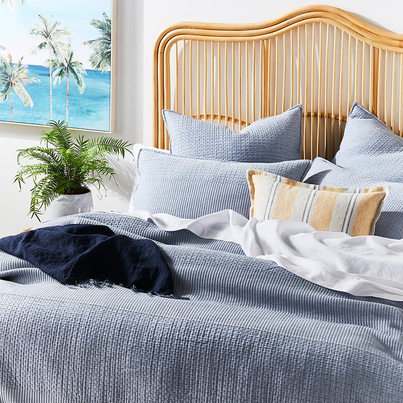 Cameo Blue Quilted Quilt Cover Separates