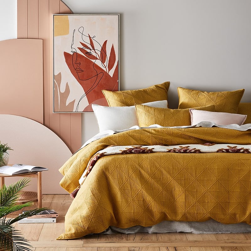 Prism Dijon Quilted Quilt Cover Separates