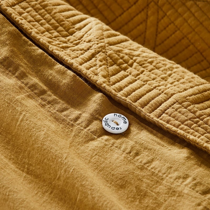 Prism Dijon Quilted Quilt Cover Separates