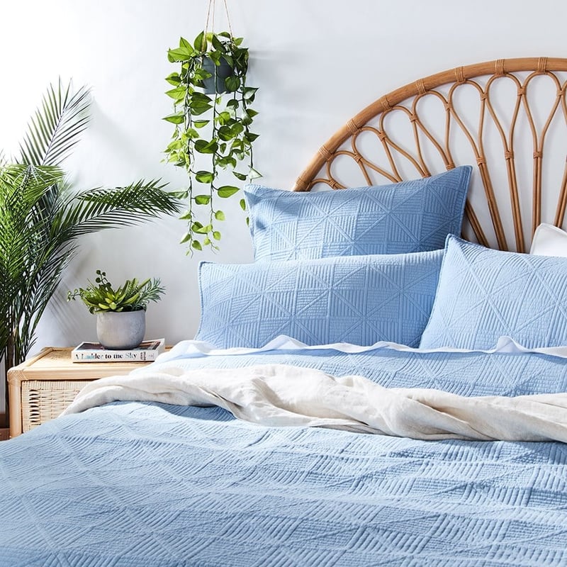 Prism Sky Blue Quilted Quilt Cover Separates