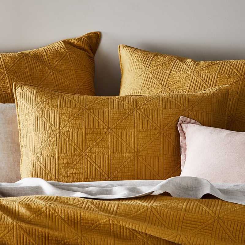 Prism Dijon Quilted Coverlet Separates