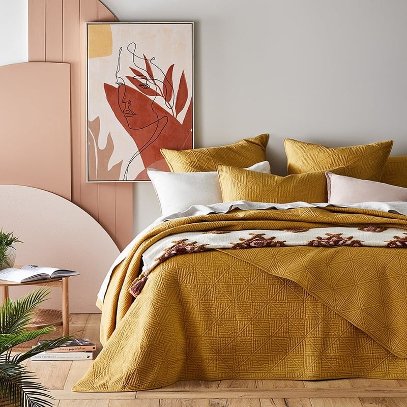 Prism Dijon Quilted Coverlet Separates