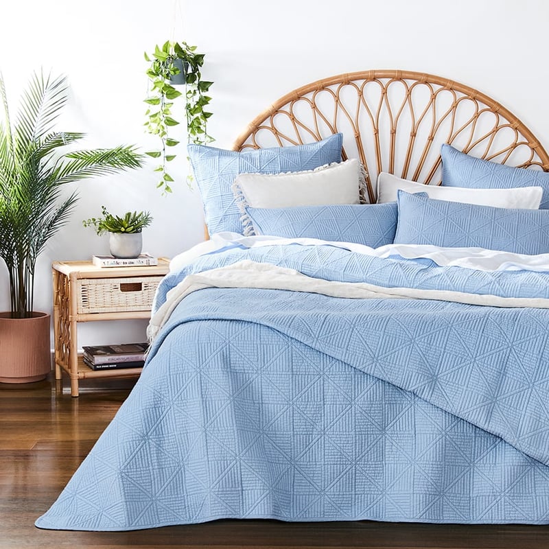 Prism Sky Blue Quilted Coverlet Separates