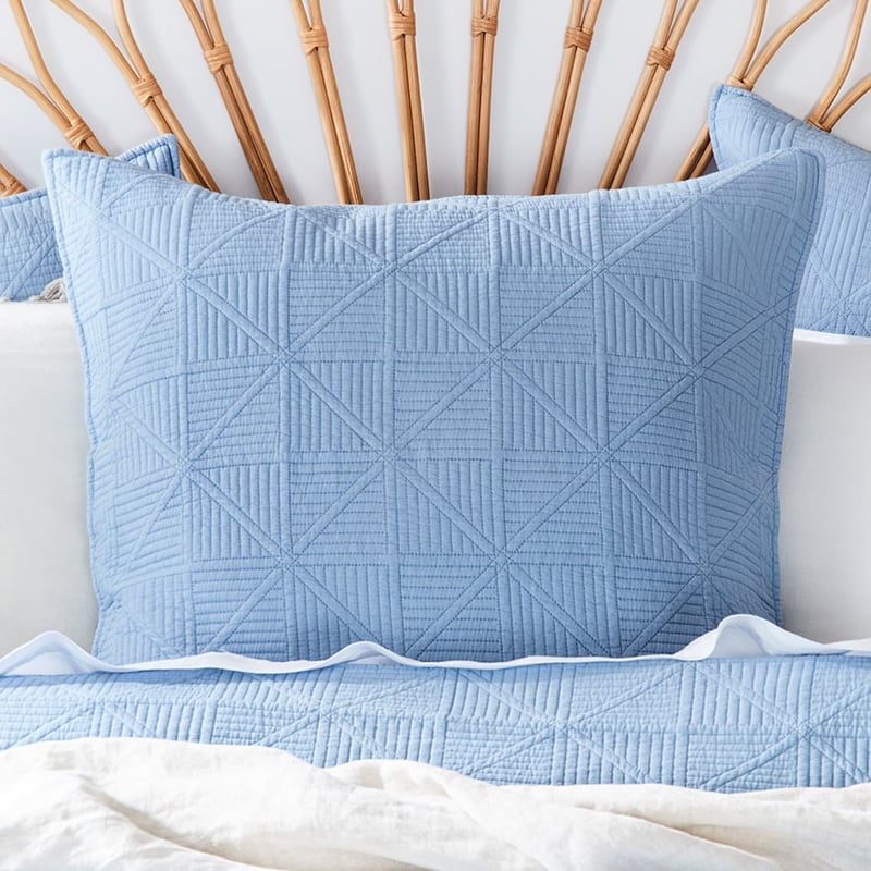 Prism Sky Blue Quilted Coverlet Separates