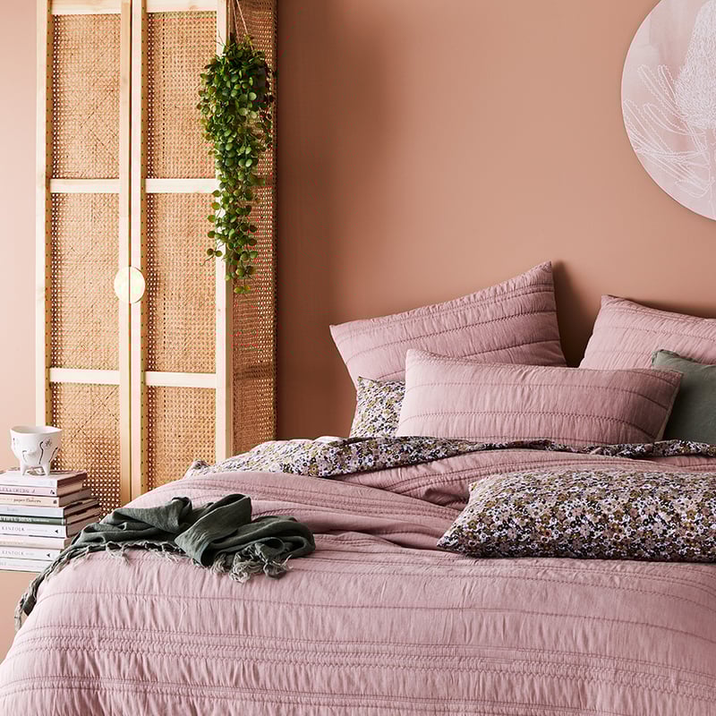 Zara Nude Pink Quilted Quilt Cover Separates