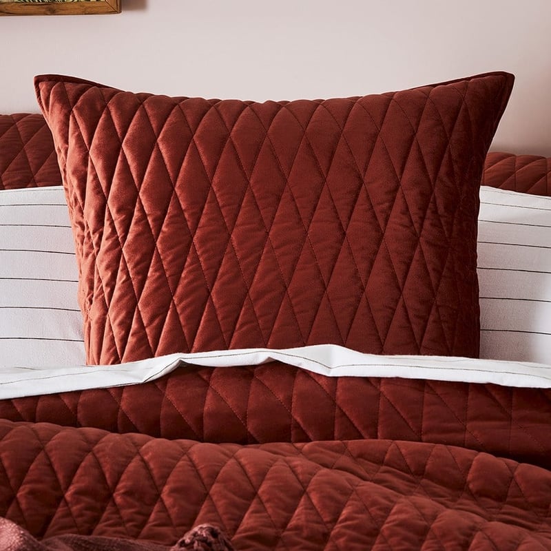 May Velvet Clay Quilted Quilt Cover Separates