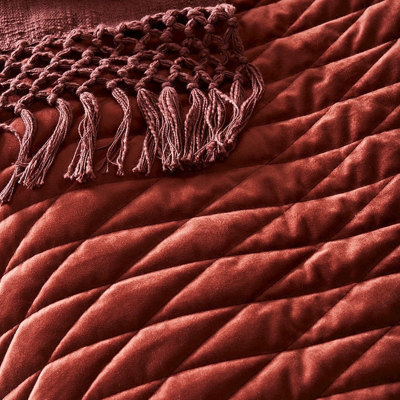 May Velvet Clay Quilted Quilt Cover Separates