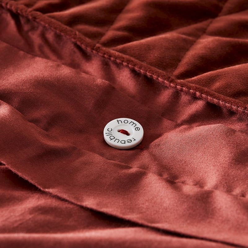 May Velvet Clay Quilted Quilt Cover Separates