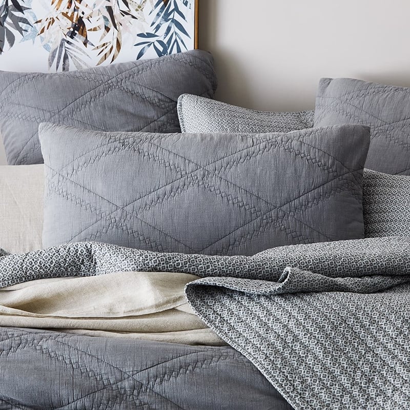 Xavier Grey Quilted Quilt Cover Separates