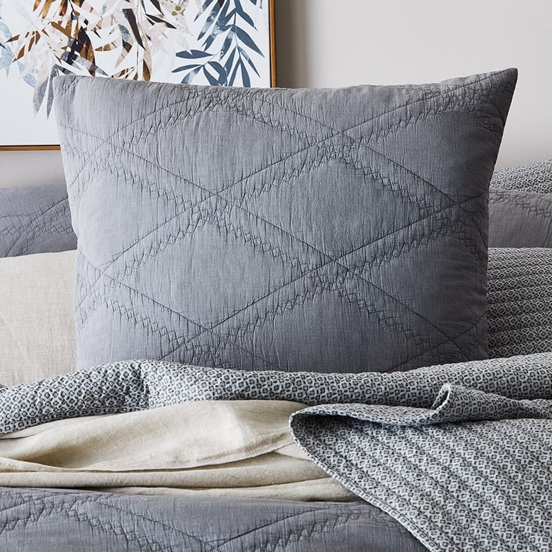 Xavier Grey Quilted Quilt Cover Separates