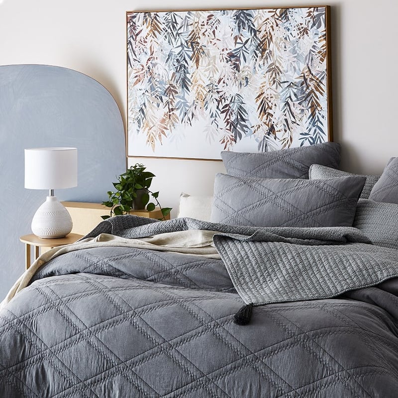 Xavier Grey Quilted Quilt Cover Separates