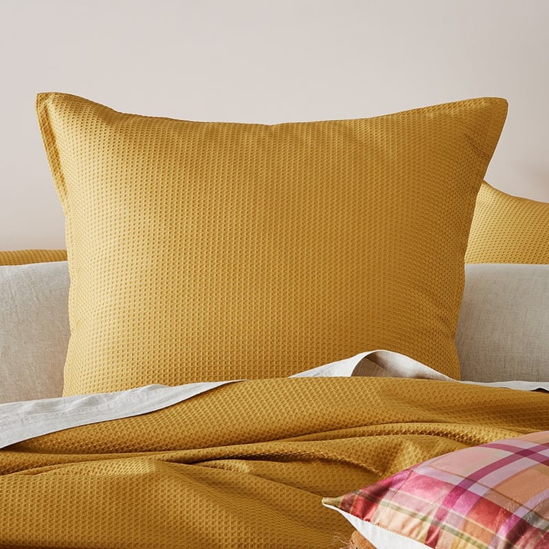 Berlin Waffle Cashew Quilt Cover Set + Separates