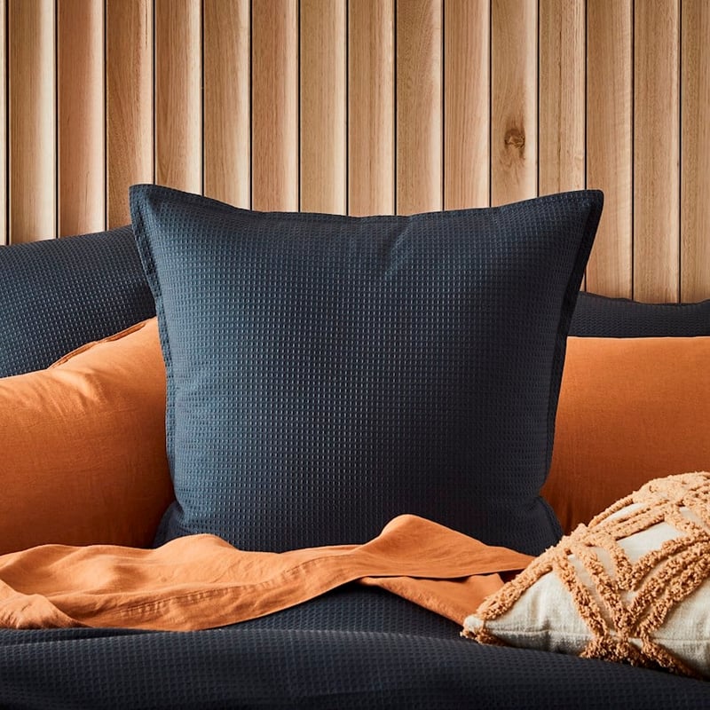 Berlin Waffle Charcoal Quilt Cover Set + Separates