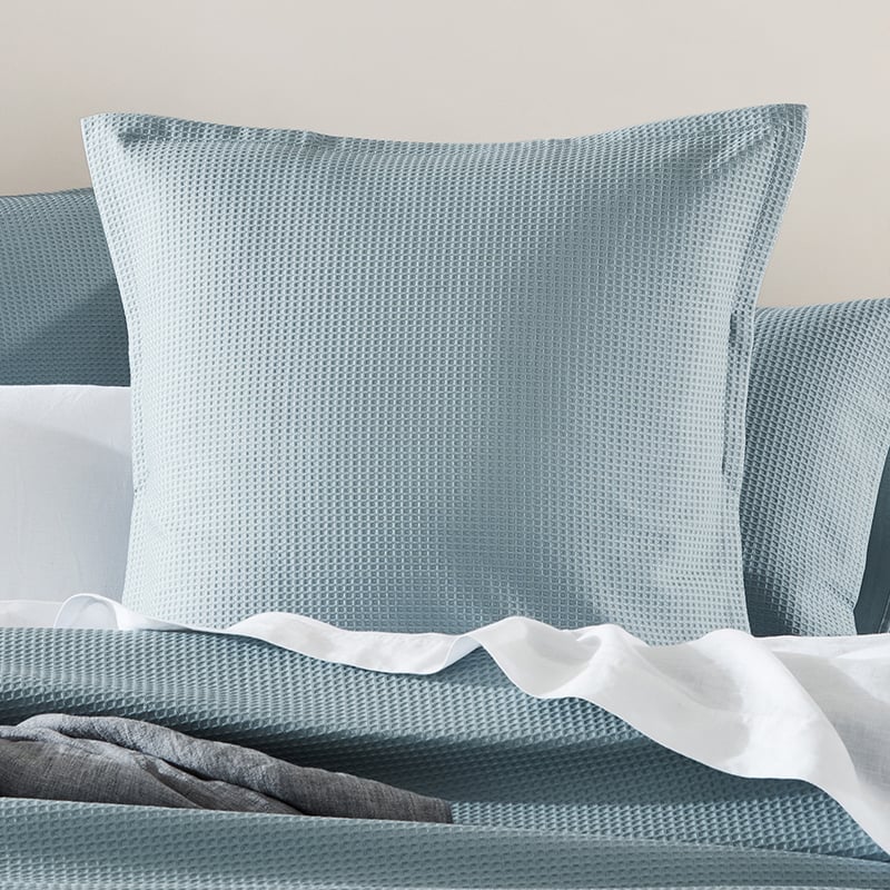 Berlin Waffle Sky Blue Quilt Cover Set + Separates