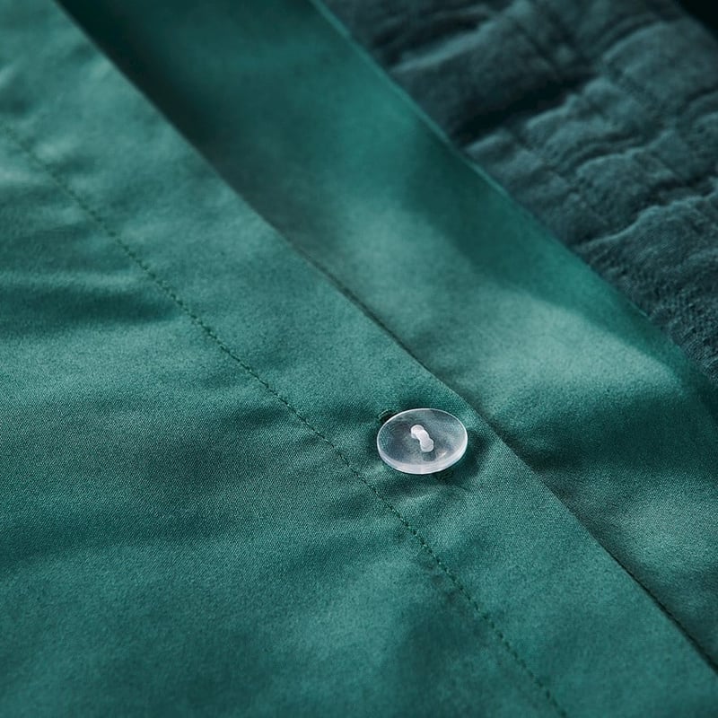 Mila Matelasse Bottle Green Quilt Cover Separates