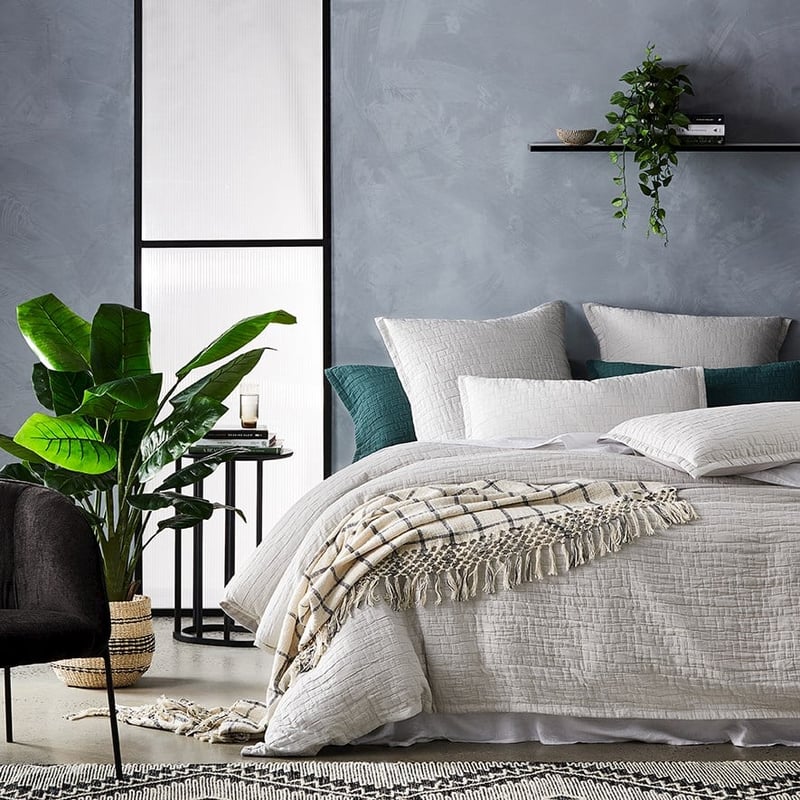 Mila Matelasse Silver Quilt Cover Separates