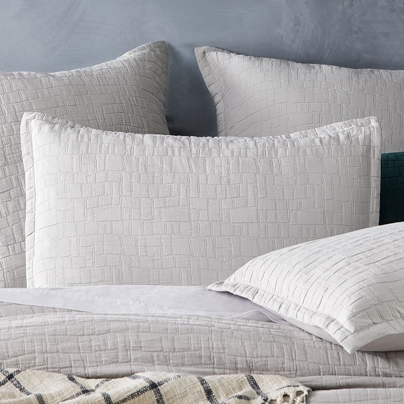 Mila Matelasse Silver Quilt Cover Separates