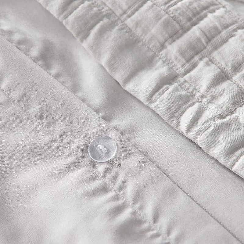 Mila Matelasse Silver Quilt Cover Separates