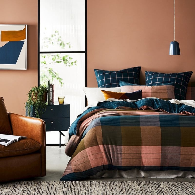 Oban Check Kaleidoscope Quilt Cover Set Separates