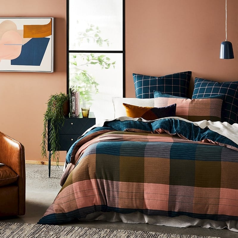 Oban Check Kaleidoscope Quilt Cover Set Separates