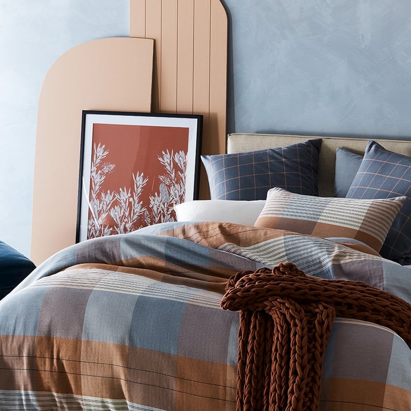 Oban Check Multi Quilt Cover Set + Separates