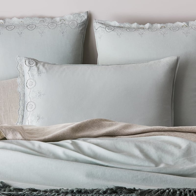 Broderie Vintage Green Quilt Cover Set + Separates