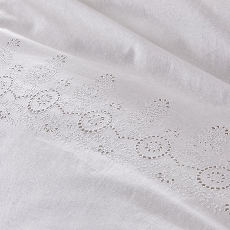 Broderie White Quilt Cover Set + Separates