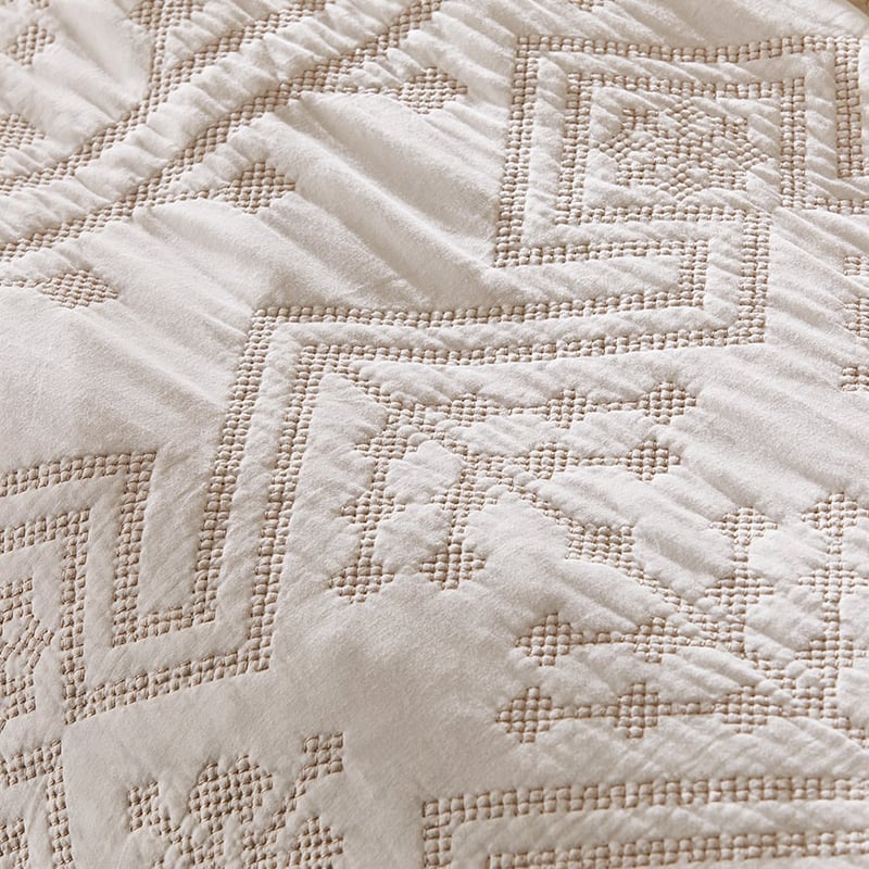 Aries Vanilla Quilted Quilt Cover Separates