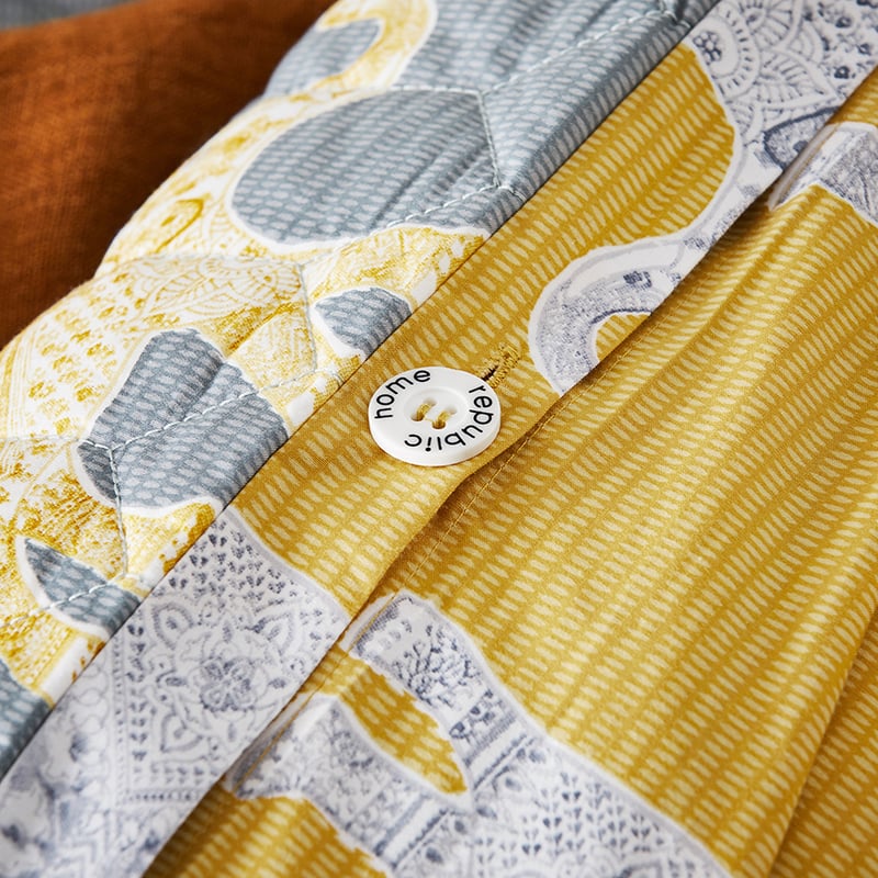Mali Mustard Quilted Quilt Cover Separates