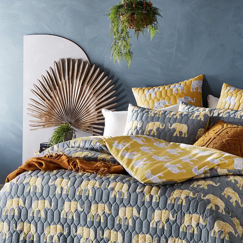 Mali Mustard Quilted Quilt Cover Separates