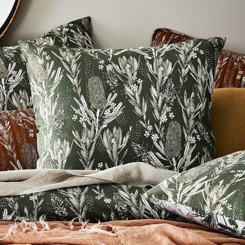 Native Floral Green Quilt Cover Set + Separates