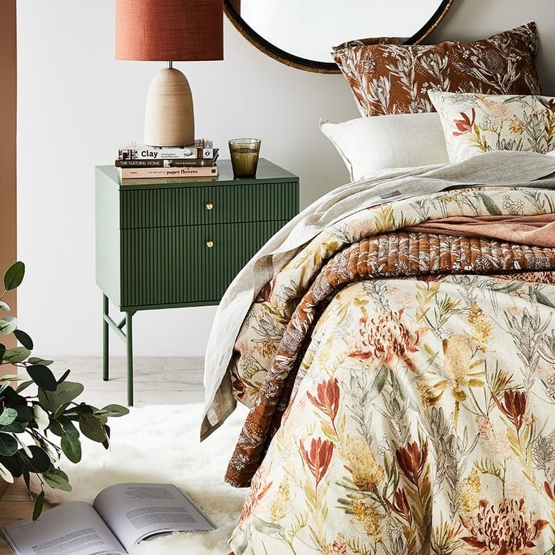 Native Floral Natural Quilt Cover Set + Separates