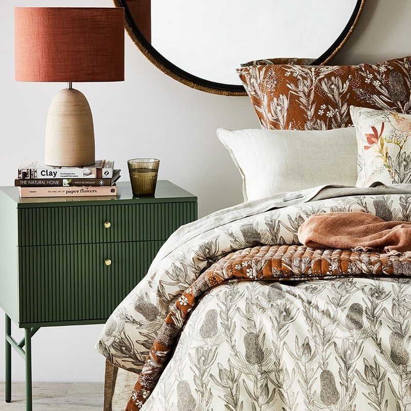Native Floral Natural Quilt Cover Set + Separates