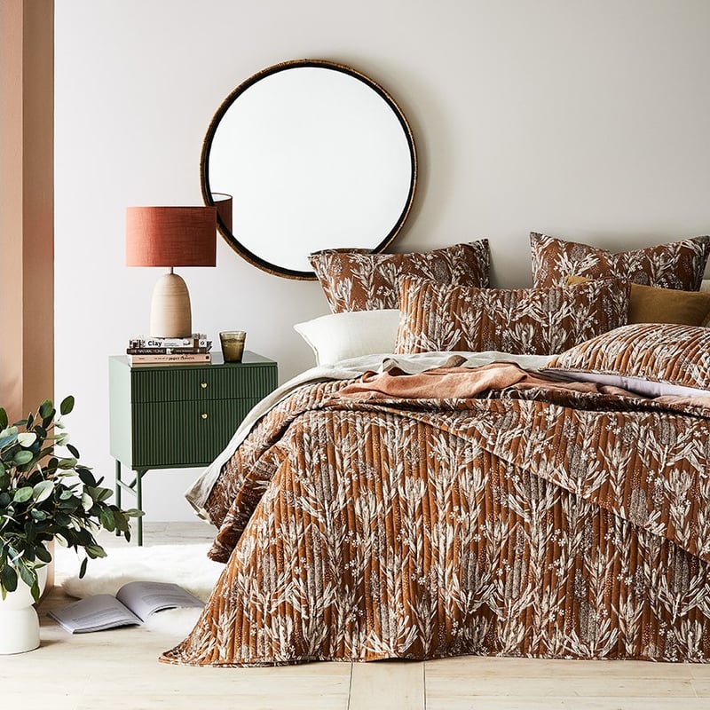 Native Floral Clay Coverlet Separates
