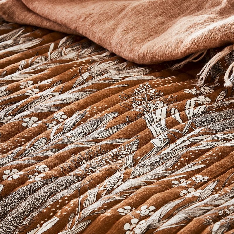 Native Floral Clay Coverlet Separates