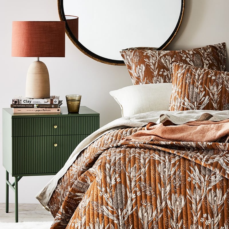 Native Floral Clay Coverlet Separates