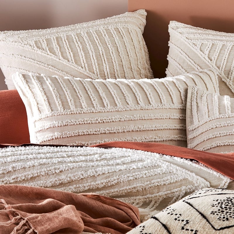 Kian Chenille Natural Quilt Cover Separates