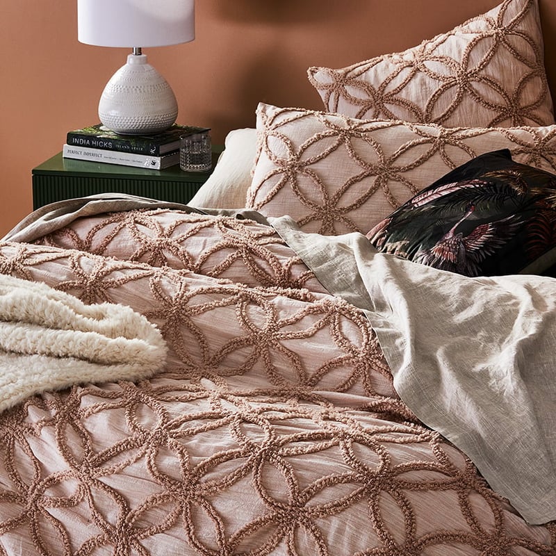 Barossa Chenille Blush Quilt Cover Separates